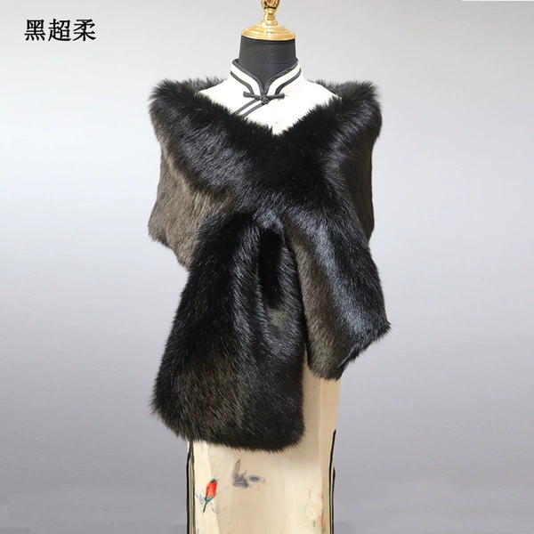 Black ultra -soft and wide shawl
