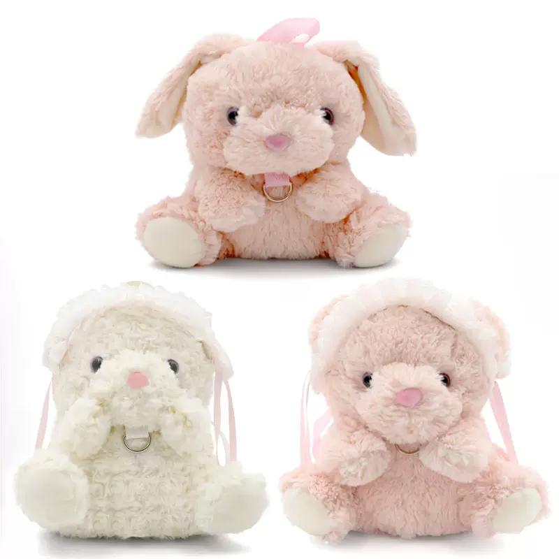 可爱儿童包少女背包防走失包兔熊暖手插两用包厂家批发一件代发