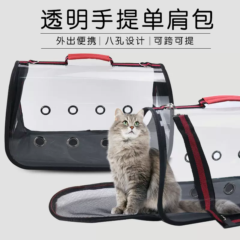 宠物用品亚马逊新款透明猫咪外出包 宠物包外出便携包 宠物单肩包