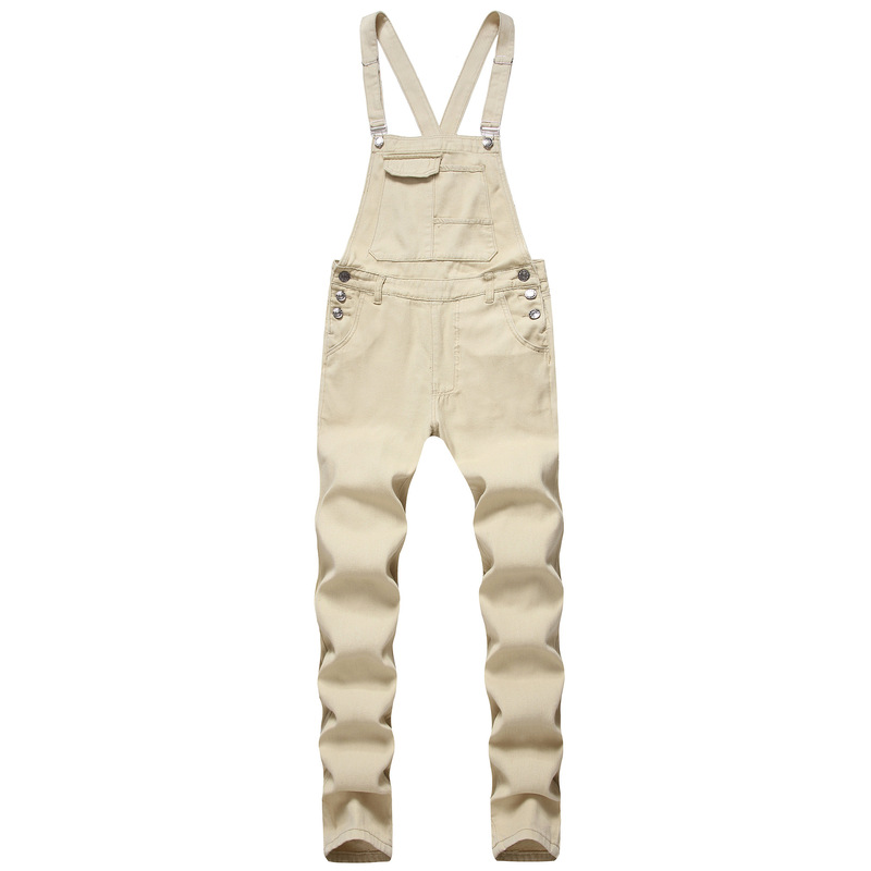 2020 New Cross-border Men's Strap Denim Jumpsuit Slim-fit Casual Men's Jeans Pants Overalls