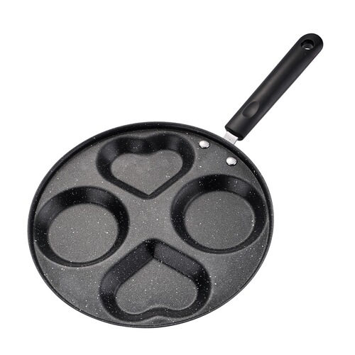 Four-hole frying pan medical stone non-stick pan omelette pan porous omelette love small frying pan wholesale hot sale