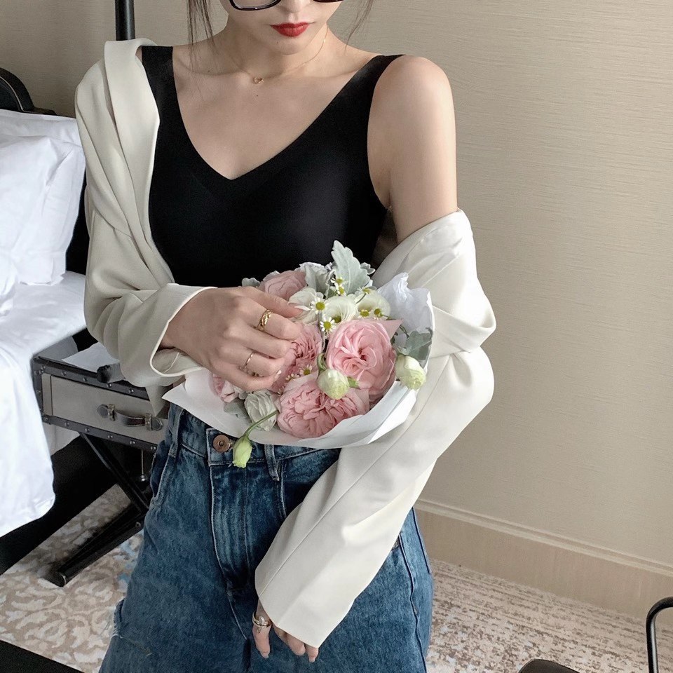 Ropa interior de terciopelo con chip cuántico Chaleco de mujer de una sola pieza sin costuras reunidas transpirable simple ropa interior de niña