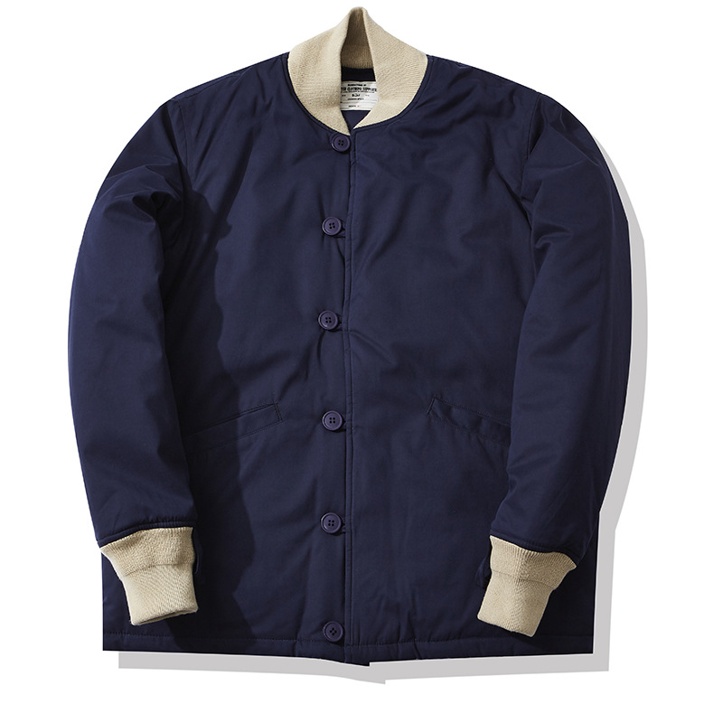 OKONKWO cuello de béisbol chaqueta acolchada de algodón forro de la chaqueta M43 chaqueta acolchada de algodón acolchado chaqueta de los hombres pequeña chaqueta acolchada de algodón