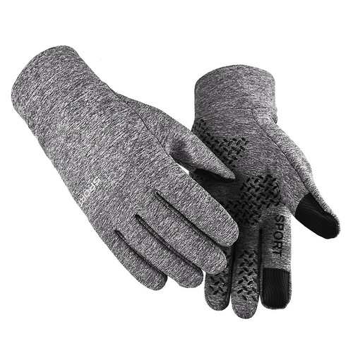 Gloves, warm autumn and winter outdoor fleece ski windproof touch screen sports gloves, thick outdoor men and women cycling non-slip