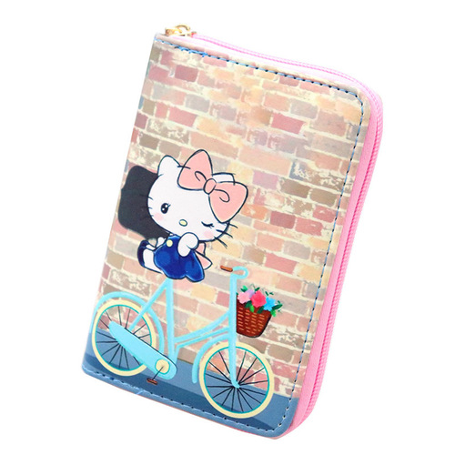 One piece drop shipping wholesale cartoon cat collection with multiple pictures to choose from pu leather boys and girls wallets