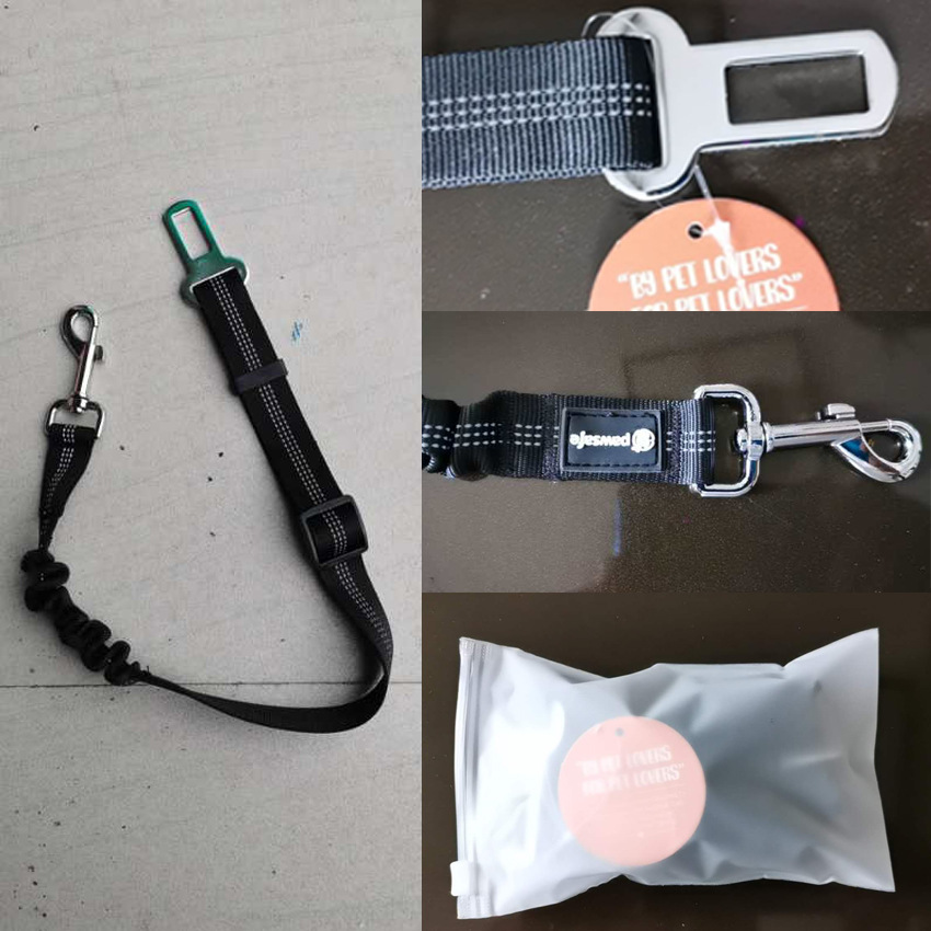 Transfronterizo caliente para mascotas cinturón de seguridad del coche elástico retráctil cuerda de tracción del coche cuerda de seguridad del coche suministros para mascotas