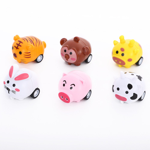 Boy toy car children's toy pull back car cartoon animal car baby pull back hot selling small toy wholesale