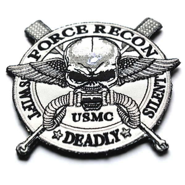 USMC海豹陆战队魔术贴胸章 美侦刺绣布贴臂章 迷彩服贴章绣章