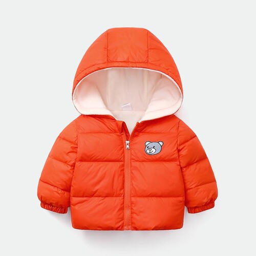  new children's clothing children's down cotton coat plus velvet thickening cartoon baby hooded coat boys and girls winter clothing