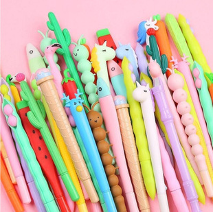 Creative Cartoon Cute Silicone Elk Style Gel Pen Christmas Fawn 0.5mm Black Water-based Sign Pen