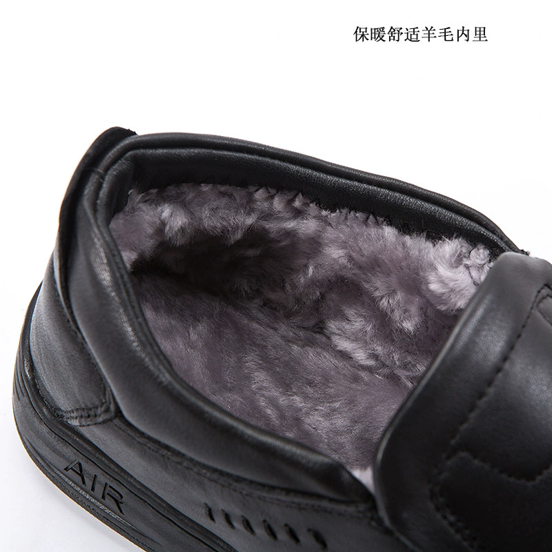 Winter keep warm shoes, genuine leather, plus size, for middle age, wholesale