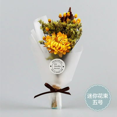 Мини- bouquet засушенных цветов (Манфанг Тин) в подарочной коробке из ПВХ, 85×45×145 мм, дом и подарок