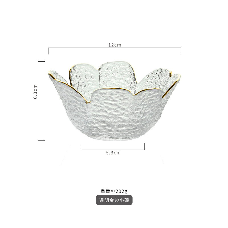 561-꽃잎 그릇-스몰 사이즈-투명 프놈펜