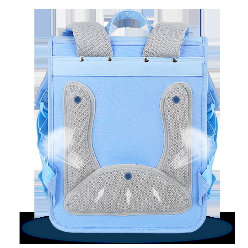 Mochila congelada estudiante de escuela primaria masculina de dibujos animados mochila femenina ligera resistente al desgaste Grado 1-6 Bolsa de los niños