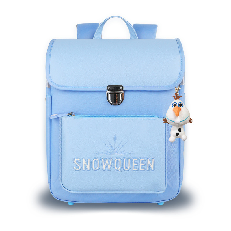 Mochila congelada estudiante de escuela primaria masculina de dibujos animados mochila femenina ligera resistente al desgaste Grado 1-6 Bolsa de los niños