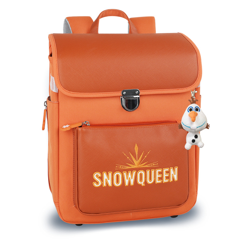 Mochila congelada estudiante de escuela primaria masculina de dibujos animados mochila femenina ligera resistente al desgaste Grado 1-6 Bolsa de los niños