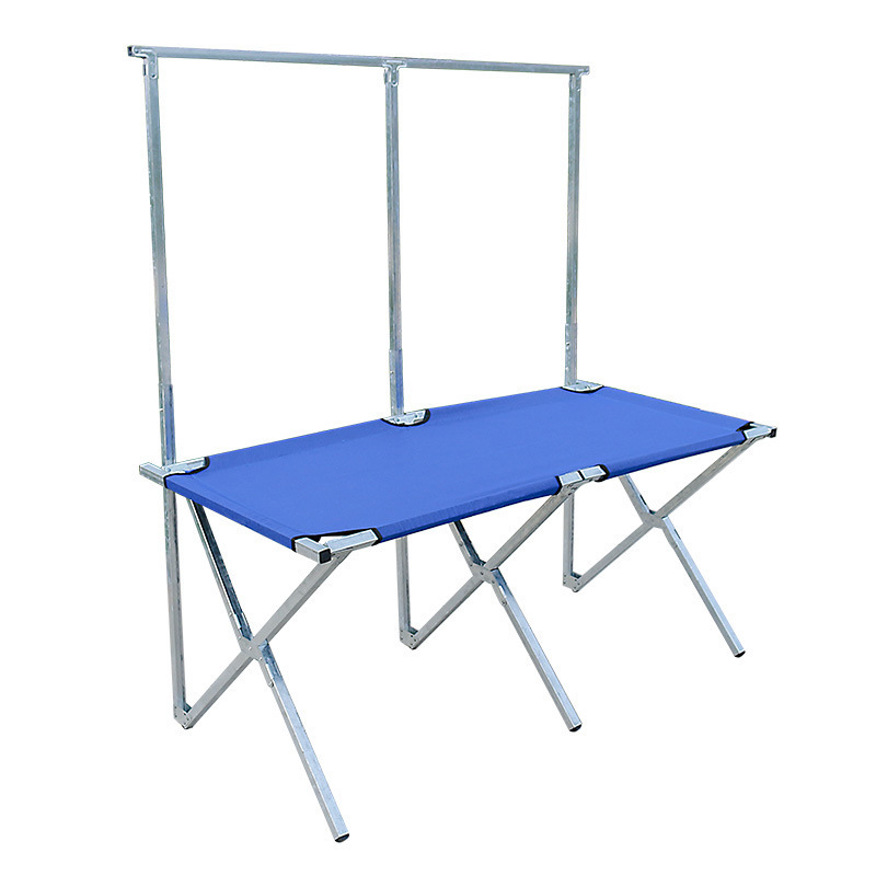 直销沙滩折叠床 夜市地摊货架、折叠地摊桌、有背带