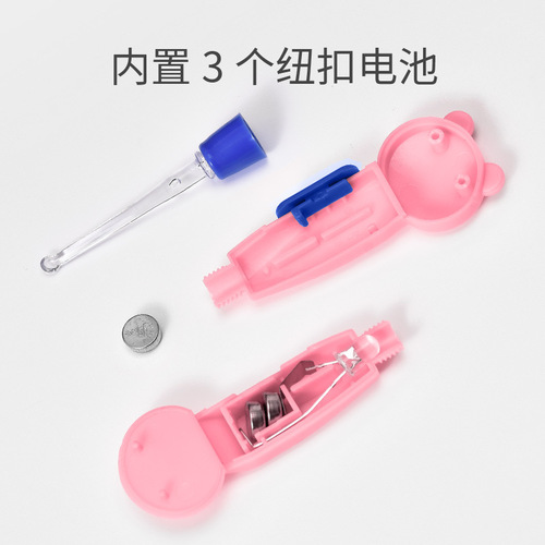 Glowing ear scoop for children and babies, ear picking tool set with light, cleaning ear scoop