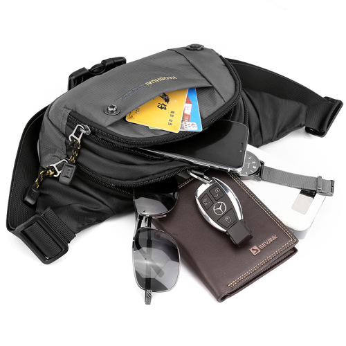 New outdoor sports waist bag multi-functional waterproof nylon cloth shoulder crossbody bag travel mountaineering running waist bag