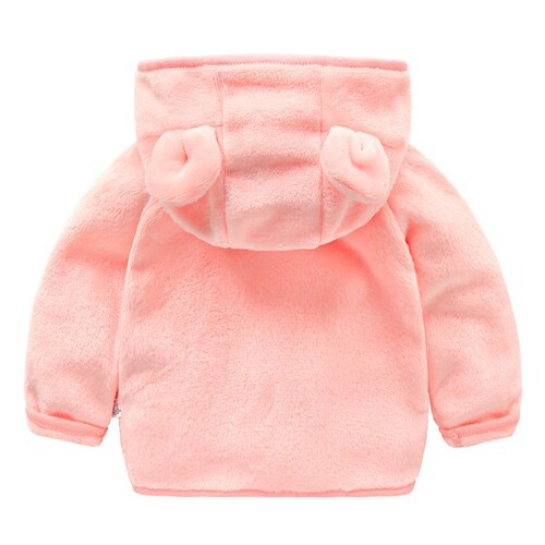 Children's clothing for girls, autumn and winter, cute baby girl, warm fleece jacket for 0-1-2-3 year old princess babies, baby hair sweater