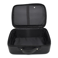 Hair tool storage box, scissor storage bag, zipper handbag PU black, dropshipping one piece