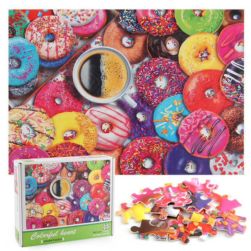 Amazon 1000 Adult Puzzle AA168-51 Colorful Dessert Personalized Thickened Paper Hair