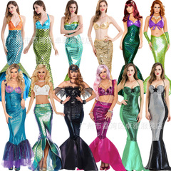 Halloween costume, performance costume, mermaid princess costume, cosplay uniform, adult, stage costume, one-piece drop shipping