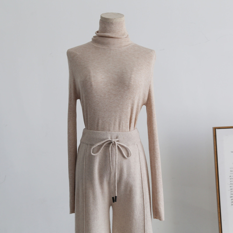 Heavy turtleneck bottoming shirt wool blended sweater thin pit slimming pullover top pile collar inner wear Universal Heavy turtleneck bottoming shirt wool blended sweater thin pit slimming pullover top pile collar inner wear Universal