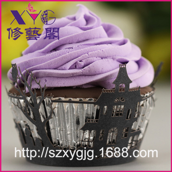 热销款 万圣节蛋糕纸杯 节庆派对蛋糕纸围边 广东厂家现货