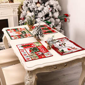 铭冠圣诞节跨境2020圣诞餐垫家庭餐桌气氛布置用品装饰品厂家现货