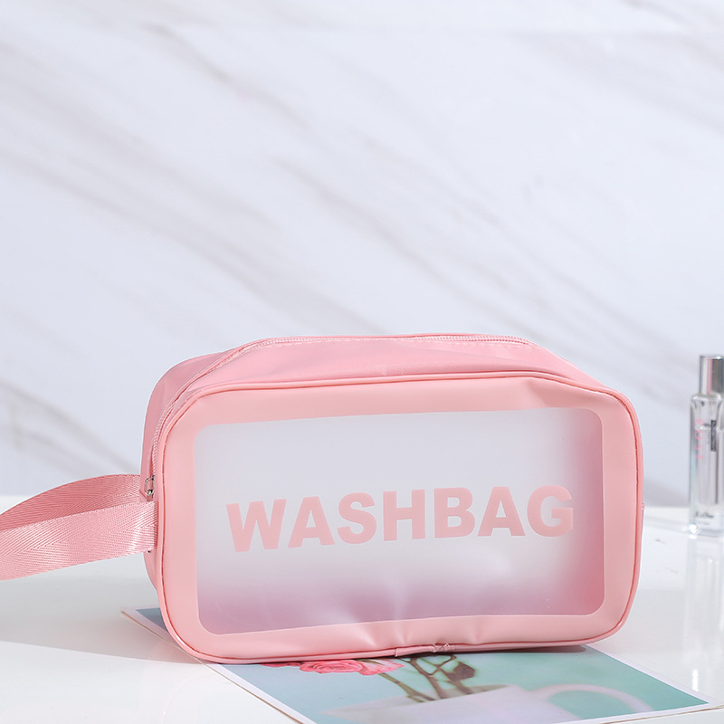 Nuevo simple moderno esmerilado lavado bolsa cuidado de la piel lavado bolsa de gran capacidad portátil de viaje bolsa de almacenamiento