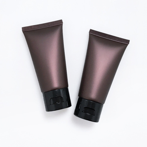 【】50g Brown Matte Cosmetic Tube 50ml Coffee-Colored Cleanser Packaging Refill Empty Bottle
