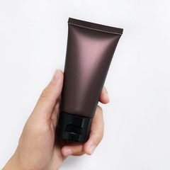 【】50g Brown Matte Cosmetic Tube 50ml Coffee-Colored Cleanser Packaging Refill Empty Bottle
