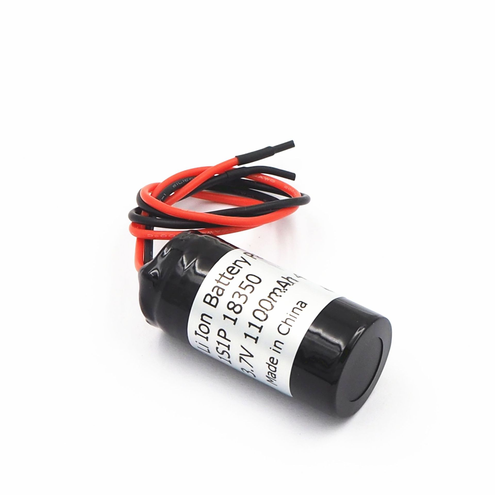 1S1P 18350 带保护板锂电池组 3.7V 1100mAh 带接线
