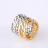 曹适 Copper accessory, two-color trend ring, European style, punk style, wholesale