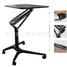 气动升降移动办公电脑桌现货批发演讲台可角度调节铝合金教师讲台