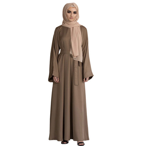Direct Supply Edodo Middle Eastern Malaysian Style Long Robe Basic Solid Color Plus Size Dress 20363 Muslim