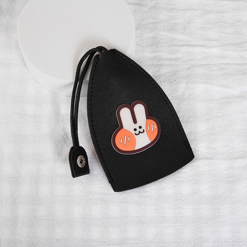 Estilo coreano ins chica corazón caricatura pull-out clave caso creativo PU cuero coche clave cubierta protectora universal