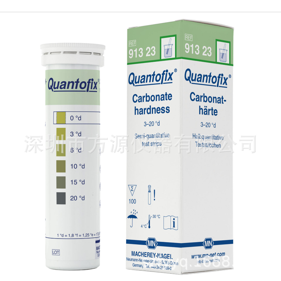 德国产碳酸盐硬度测试条91323碳酸盐水质硬度含量0-20°