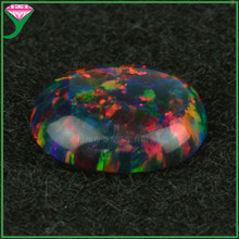 批发界面椭圆形平底凸卜面合成黑澳宝 OP33黑色opal欧泊素面裸石