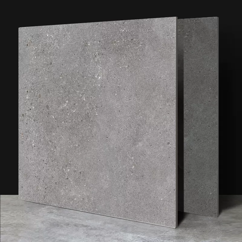 轻奢风格亚光通体仿古砖600x600厨房洗手间防滑地砖灰色系水泥砖