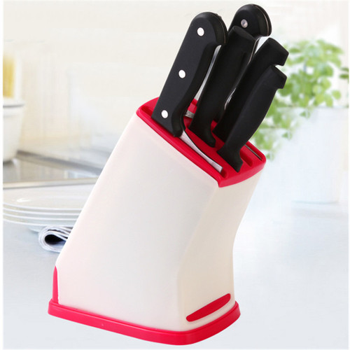 Household kitchen plastic knife holder multi-functional knife storage rack drain kitchen knife rack wholesale