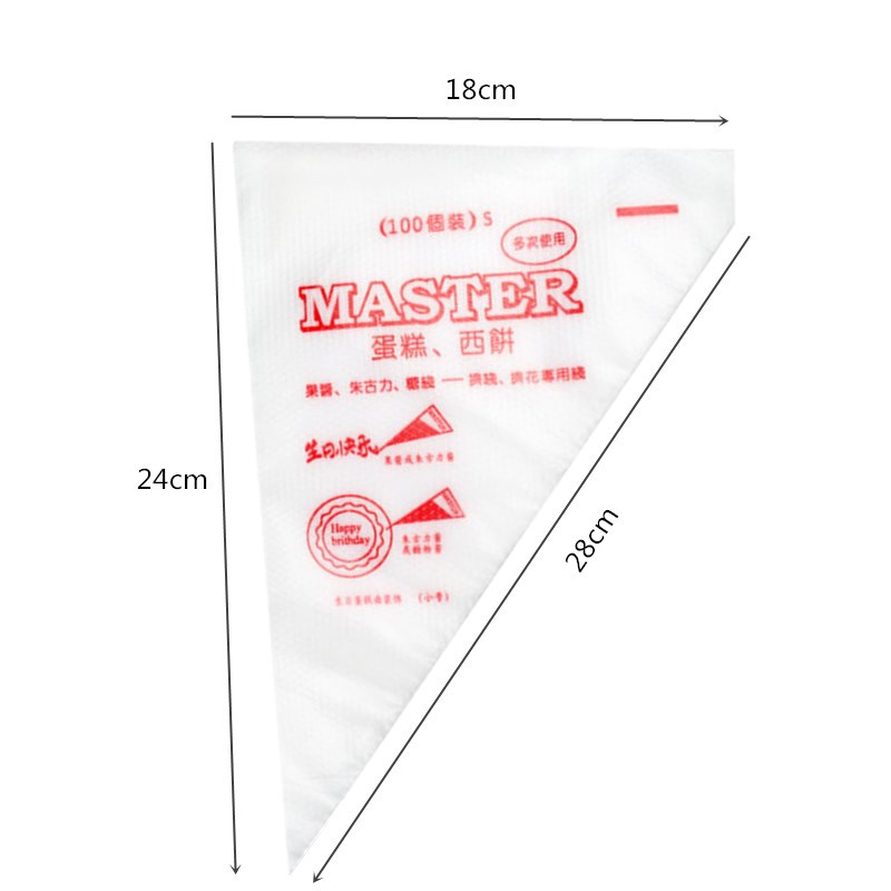 Bolsa de pastelería desechable de gran tamaño pequeño pastel de crema bolsa de pastelería mermelada de chocolate bolsa de ordeño herramienta de pastelería