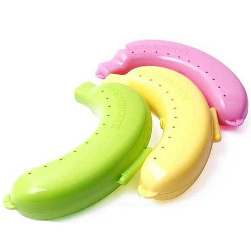 Portable plastic banana box, anti-crush banana protector for school outings and picnics, banana case