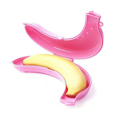 Portable plastic banana box, anti-crush banana protector for school outings and picnics, banana case