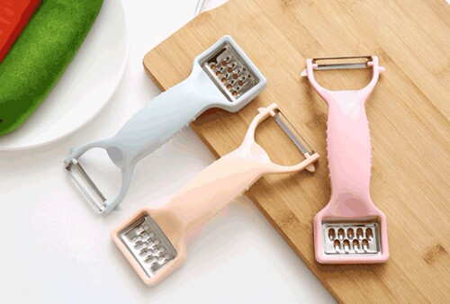 Thickened Nordic color multi-functional double-ended paring knife dual-purpose peeler plane grater wholesale