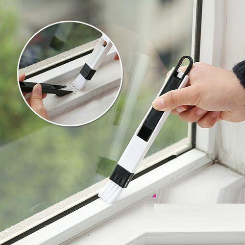 Door window window groove groove cleaning brush Groove small brush with dustpan dead corner gap brush screen window cleaning