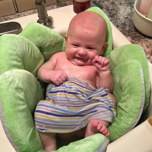 Cute Cartoon Sunflower Flower Mat Baby Bath Bath Pocket Cushion Bath Baby Safety Petal Pad Bath Mat