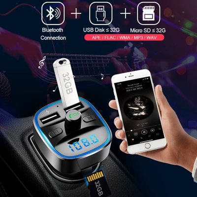 Car mp3 FM transmitter hands-free phone