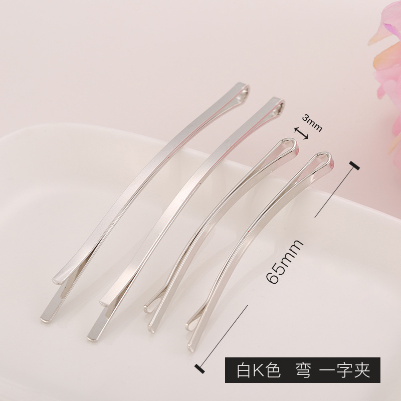金色の波一字クリップ曲げアーチ一字クリップ5.5cm麻花ヘアクリップdiyアクセサリーヘアクリップ部品卸売り|undefined